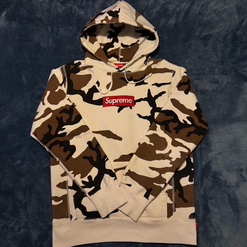 Supreme FW16 Cow Camo Box Logo Hoodie